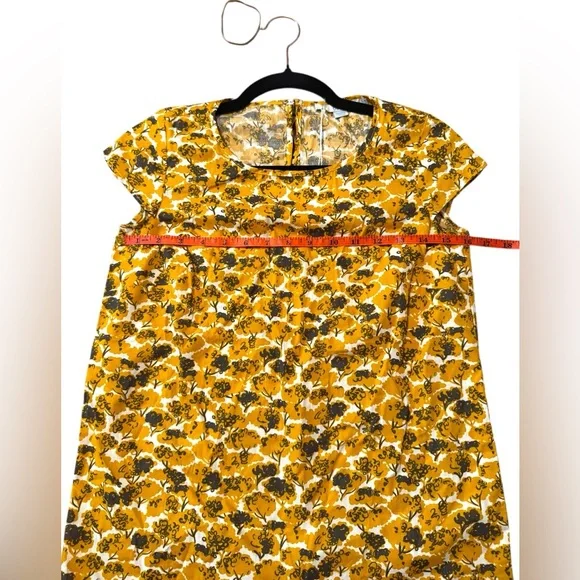 Boden Cotton Top Size 2 NWT – Mustard Tree Print, Keyhole Back - Picture 5 of 7